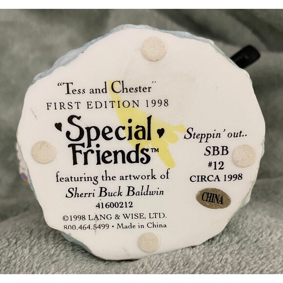 Vtg 1998 Special Friends "Tess and Chester" First Edition Steppin' Out SBB #12 - Picture 8 of 8